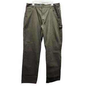 Dickies Mens Green Relaxed Fit Work Pants Size 38x34 Cotton Durable Construction